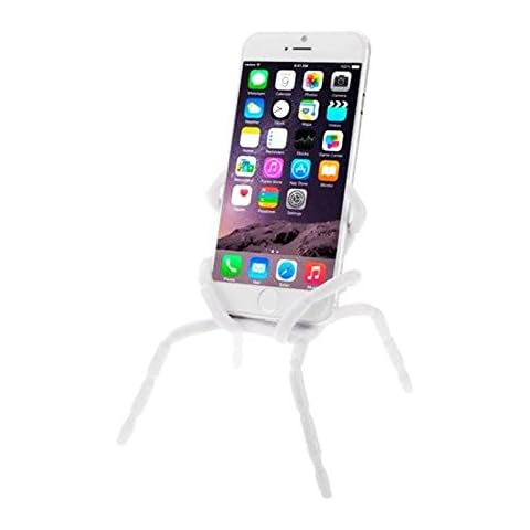KingOfWholesale Bendable Spider Flexible Grip/Mount/Vent/Dashboard/Stand Car Phone Gps Holder & Dock @KOW - White Cover