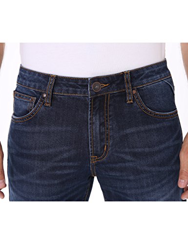 Indigo alpha Mens Stretch Jeans,Lightweight Straight Fit Jeans for Men Comfortable Blue Denim Classic Men Jeans 31W x 32L