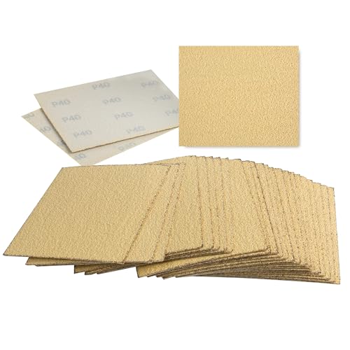 1/4 Sheet Sandpaper 4.5x5.5 25PCS 40 Grit Palm Sander Sheets for Woodworking Automotive & Metal