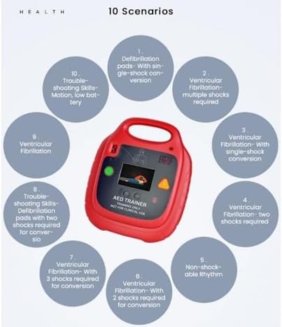 AED Trainer XFT-120C+ Kit de formation de premiers soins Défibrillateur Machine d'enseignement CPR Unité de premiers soins Commandes vocales Anglais Français Espagnol Allemand Néerlandais Danois