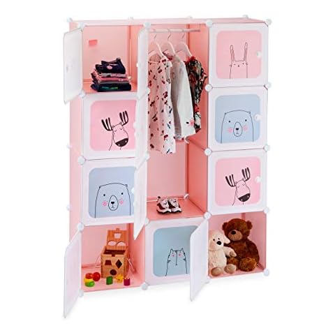 Relaxdays Modular Children’s Shelf in Pink Cover