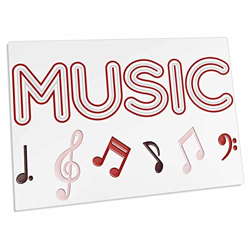 Alfombrilla de escritorio con notas musicales 23x16 pulgadas