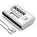 EBL Smart C807 Battery Charger for 1/2/3/4 AA AAA NiMH NiCD Rechargeable Batteries - Freely charged by Power Bank, Adapter