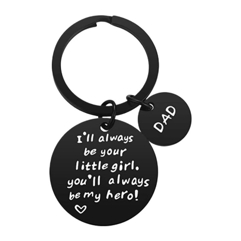 TyasderyFather's Day Gifts Key Chain with Gift Box Pendant Dad Birthday Thanksgiving Christmas Gift Stainless steel Keychain