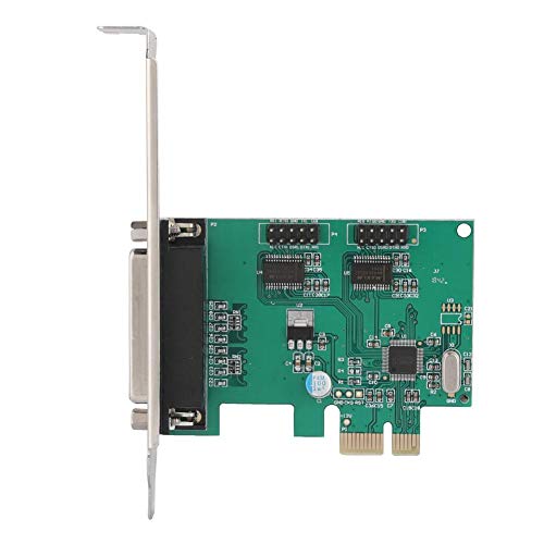 Dual-Serial 2 Port + 1 Parallel Port PCI Express Card, PCIe Serial Port, Parallel Port Combo Card PCI Express Card Compatible with 16C450/16C550 UART