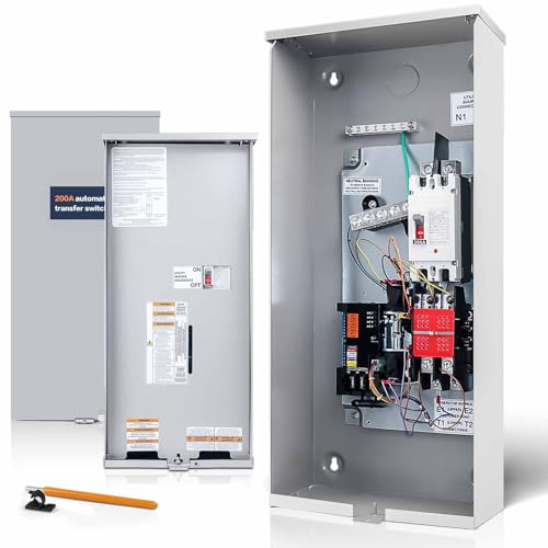 200 Amp Single Phase Automatic Transfer Switch, Replace for Generac