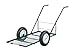 Vestil LSC-2448-TC Steel Landscape Cart with Low Profile Tilt 53 In. x 24 In. x 45 In. 500 Lb. Capacity Green