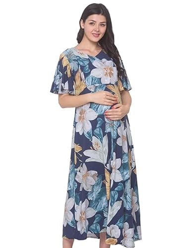 Image of AV2 Womens Viscose Maternity | Nursing |Feeding | Breast Feeding Dress with Zippers for Post Pregnancy