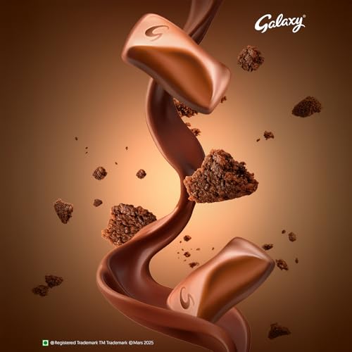 Image of Galaxy Cookie Crumble Chocolate Bar | Rich, Creamy & Crunchy | Loaded With Cookie Crumbles | 50g |Pack of 8