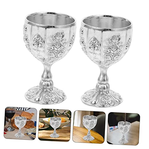 COLLBATH 2 Unidades Copo De Vinho Europeu High-end Decorações De Flores Copo De Vinho Do Dia Das Bru