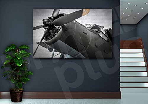War Airplane Aircraft Propeller Canvas Art Poster Print Home Wall Decor (Poster, 40In X 25In) #TOP1