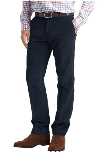 Men's Slim Fit Flat Front Corduroy Dress Pants for Work to Weekend