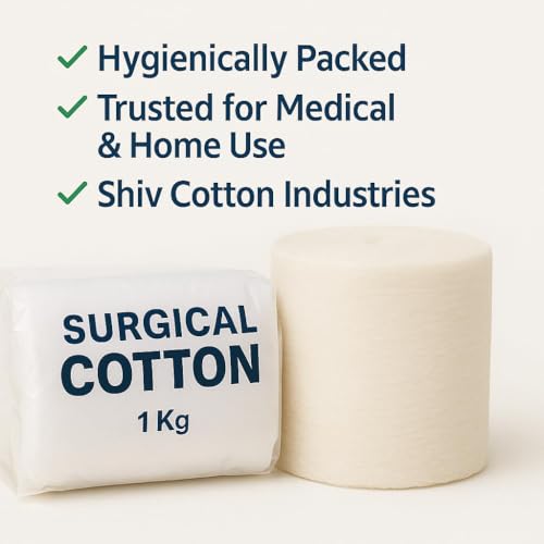 Image of 1KG OR 500GM *2 Surgical Cotton Roll | 100% Pure Absorbent Cotton Wool for Medical & BEAUTY Use