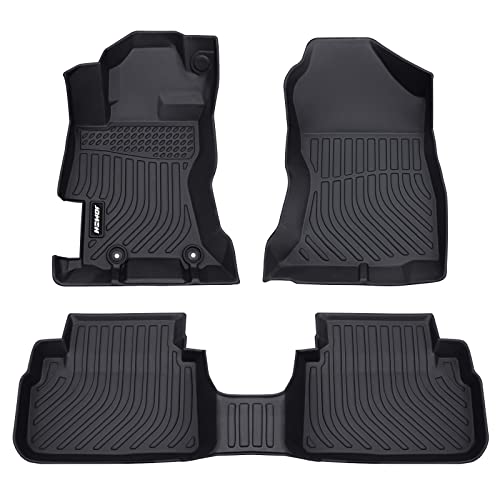 Jdmon All Weather Floor Mats Compatible With 2018-2023 Subaru Crosstrek / 2017-2023 Subaru Impreza, 2 Row Front & Rear Custom Fit Tpe Car Floor Liner Black #TOP5
