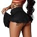 Damen Mädchen Basic Solid Dehnbaren Skater Mini Rock mit Shorts High Waist Pole Dance gekräuselte Shorts Hotpants Enger Bikini Kurz Leggings Hohe Taille mit Bauchkontrolle Short