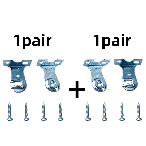 Kowibcl 4Pcs Roller Window Shade Outside Mount Brackets With Screws, Curtain Rod Holder, Zinc #TOP1