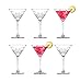 Pasabahce, bicchiere da Martini “Timeless”, 440176, design effetto cristallo, altezza: circa 17,2 cm, set da 6 pezzi in vetro