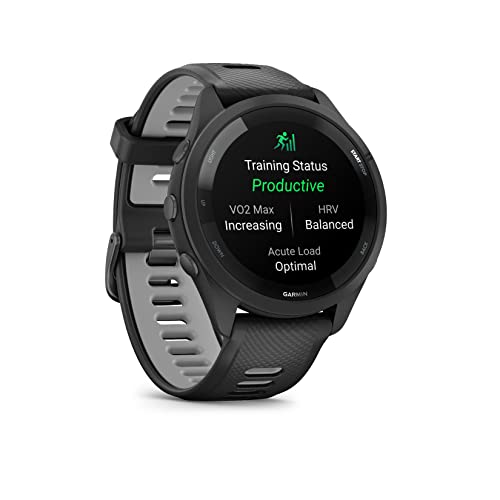 Image of Garmin Forerunner 265 Music GPS Running Smartwatch,Amoled Touchscreen, Battery Upto 13 Days, HRV Status & Advanced Sleep Monitoring, SPO2,Morning Report, Track Running, Cross Training with Black Band