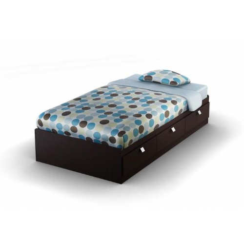 South Shore Spark Mates Bed With Drawers Chocolate Twin #TOP6