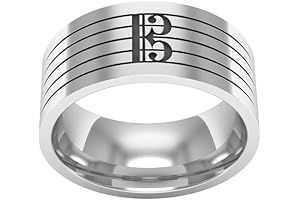 Exquisite C Clef Music Note Ring