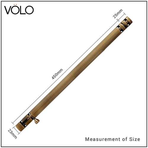 Image of VOLO Aluminium Tower Bolt with Stainless Steel Rod - Heavy Duty Door & Window Latch for Home and Office | Main Door Tower Bolt | Kundi /Chitakini | Pack of 2 Pieces (Antique Brass, 18 Inch)