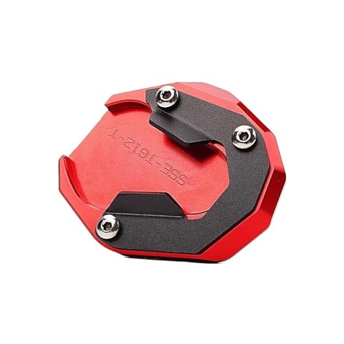 Motorräder Vergrößertes Ständerplatte Motorrad Ständer Pad Fuß Seite Stehen Verlängerung Reifen Ventil Kappen Für Triumph Tiger1200 TIGER 1200 GT PRO 2023 2022(Stand-Red)