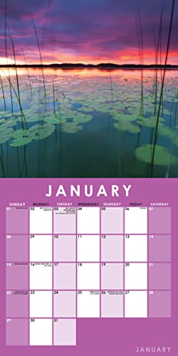 2023 Tropical Views/Sunset Square Hanging Wall Calendar - No Plastic - 12" X 12" Planner, Beautiful, Organizer, Home, Family, Schedule, Agenda, Gift #TOP2