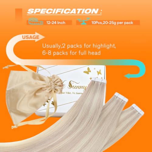 Image of Sunny Hair Tape in Hair Extensions Human Hair