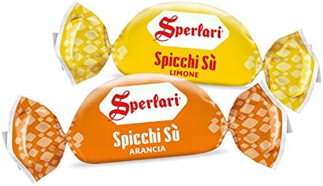 Sperlari "Spicchi" Citrus Orange & Lemon Hard Candy Bulk Bag, Individually Wrapped Italian Sweets, 1 Kg / 2.2 Lbs Bag (1-Pack)
