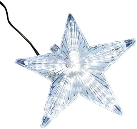 Novobey Christmas Tree Topper Star Light, LED Light Up Christmas Tree Topper Star Light for Christmas Tree Ornaments Party Home Decor (US Plug)