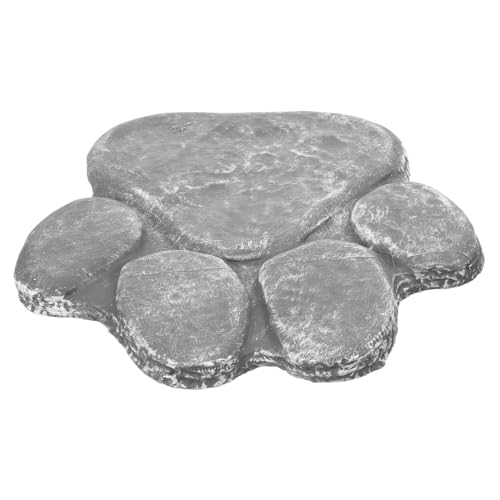 INOOMP ペット 墓石 ペット 記念碑 犬 彫像 子犬 足跡 踏み石 ペット 石 記念碑 犬 屋外 犬 記念碑 装飾品 犬 置物 犬 犬 踏み石 ブルドッグ 動物 樹脂 グレー