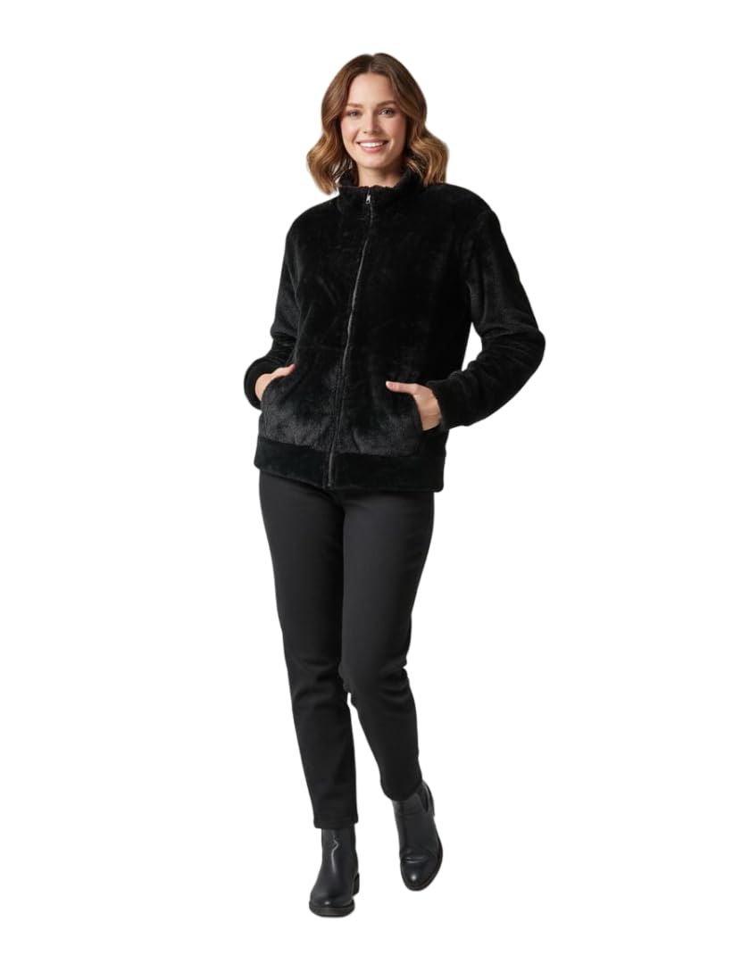 bennybenz Women’s Winter Fur Jacket | Soft Plush Fleece Full Zip Jacket with Pockets | Warm & Stylish Casual Wear-picture-11