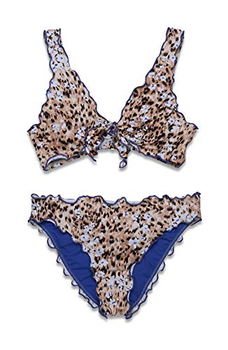 Hobie Girls' Big Bralette Top and Hipster Bikini Bottom Swimsuit Set