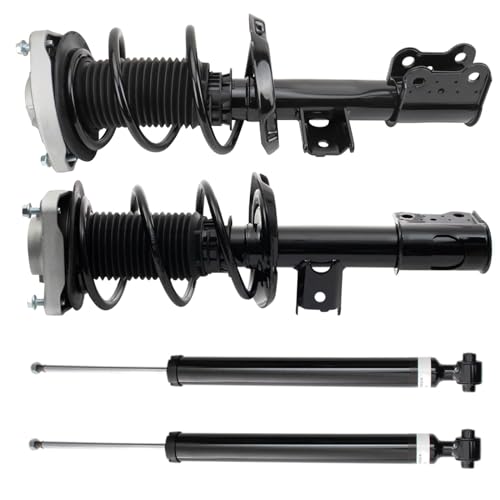 Image of TRQ Front and Rear Complete Strut Assembly & Shock Absorber Kit Complete Strut & Coil Spring Assembly Compatible with 2014-2018 Mercedes-Benz CLA250