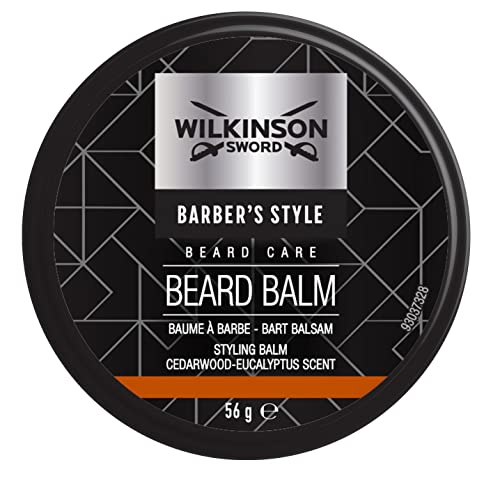 Wilkinson Sword Barber's Style - Beard Balm - Bálsamo para barba - Paquete de 56 gr - Cedarwood & Eucalyptus Scent