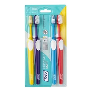 TePe Supreme tandenborstel voor volwassenen met langere filamenten en veilige grip – Effectieve plaque verwijdering voor…