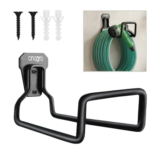 Image of Cinagro Garden Hose Pipe Stand, Hydro Holder, Pack of 1, Metal Hose Hanger | Heavy Duty, Wall Mount or Portable, Rust Resistant, Garden Pipe Hose Holder