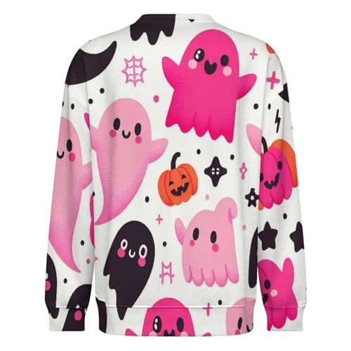 MoBlinko Mens Sweater Cute Halloween Ghost Sweaters for Men Crew Neck Sweater for Men Lightweight Pullover3
