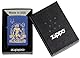 Zippo Sturmfeuerzeug - God Neptune, Royal Blue Matte, Laser Engrave - Nachfüllbar - Wiederverwendbar - Windfestes Design - Geschenkbox - Made in USA