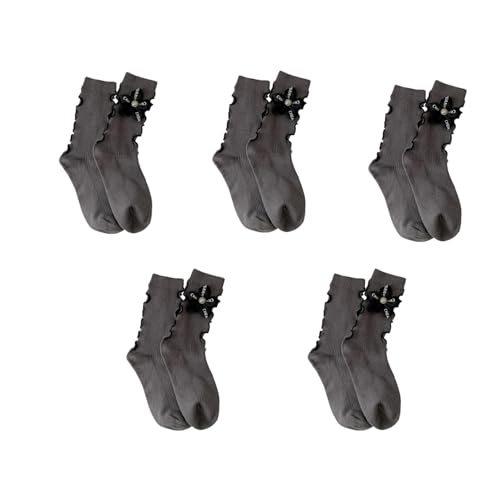 Chaussettes à volants de qualité supérieure en coton fin avec nœuds