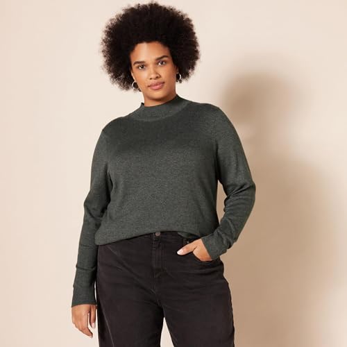 Image of Amazon Essentials Women's Lightweight Mock Neck Pullover Sweater, Regular Fit (Available in Plus Size)
