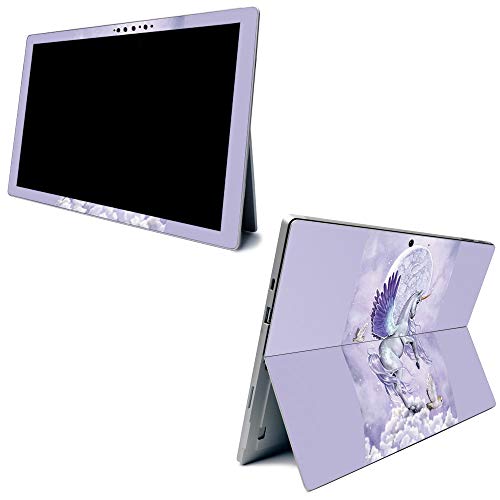 Image of MightySkins Carbon Fiber Skin for Microsoft Surface Pro 7 - Unicorn Utopia | Textured Carbon Fiber Finish | Easy to Apply, Remove, and Change Styles | Made in The USA (CF-MISURPR7-Unicorn Utopia)