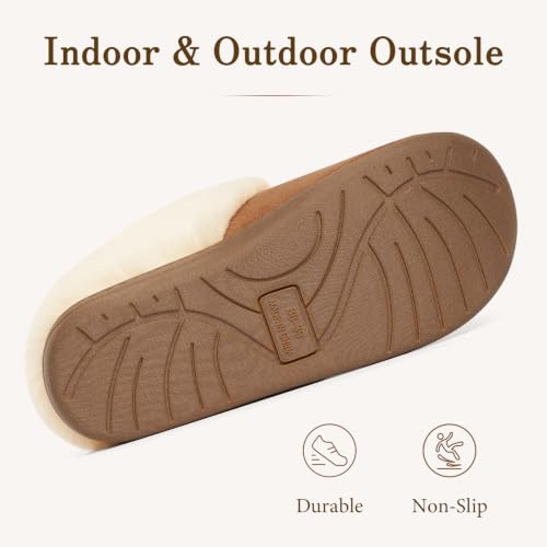 Image of Evshine Women's Memory Foam Fuzzy Slippers Cozy House Shoes