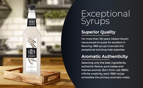 Image of 1883 Maison Routin Syrup for Drinks, Made In France (33.8 Fl Oz, Coconut Plastic)