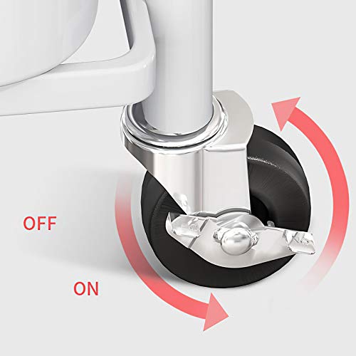 Foldable Storage Cart 3 Tier Rolling Cart With Wheels No Assembly Folding Kitchen Storage Organzier Cart Metal Utility Cart For Classroom Bedroom Living Room #TOP6