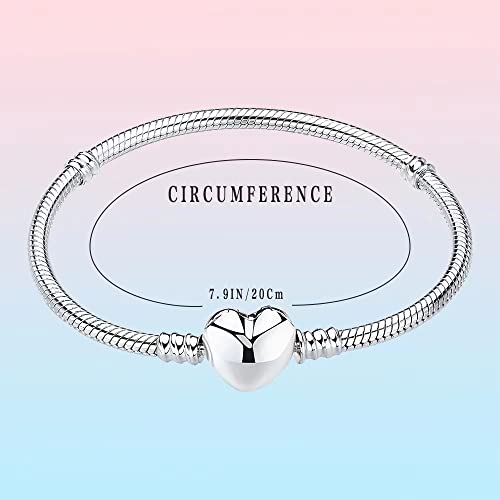 Image of Charm Snake Pattern Bracelet S925 Sterling Silver 18k Gold Plated, Rose Gold Snake Pattern Pandora Bracelet, Gift for Women