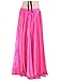 Indian Trendy Women's Satin Full Circle Swing Halloween Belly Dance Tribal Skirt - Deep Pink