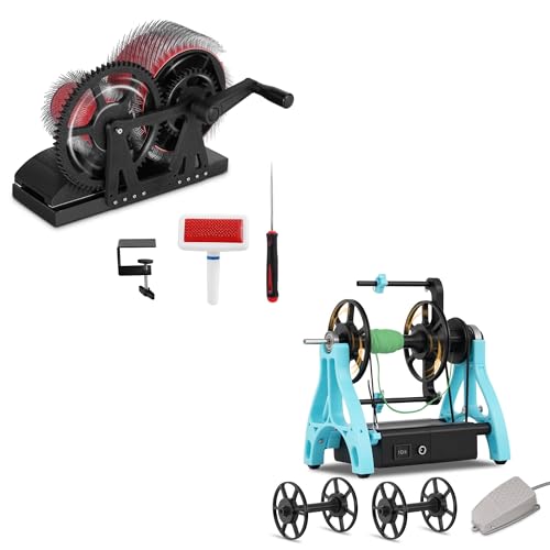 Consfly Wool Drum Carder Electric Yarn Spinning Wheel