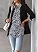 Zeagoo Dress Shirts for Women Button Down Casual Long Sleeve Tops Navy Floral Pocket Blouses V Neck Collared Clothes