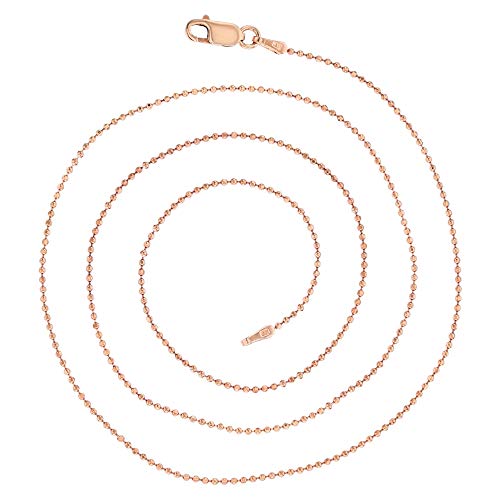 14k Yellow Gold Diamond-cut Bead Chain Bracelet2